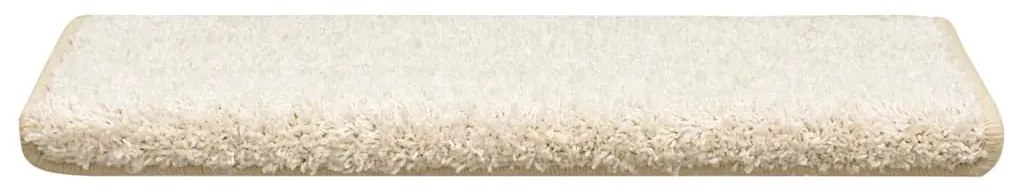 Tapetes de escadas 30 pcs 65x21x4 cm branco