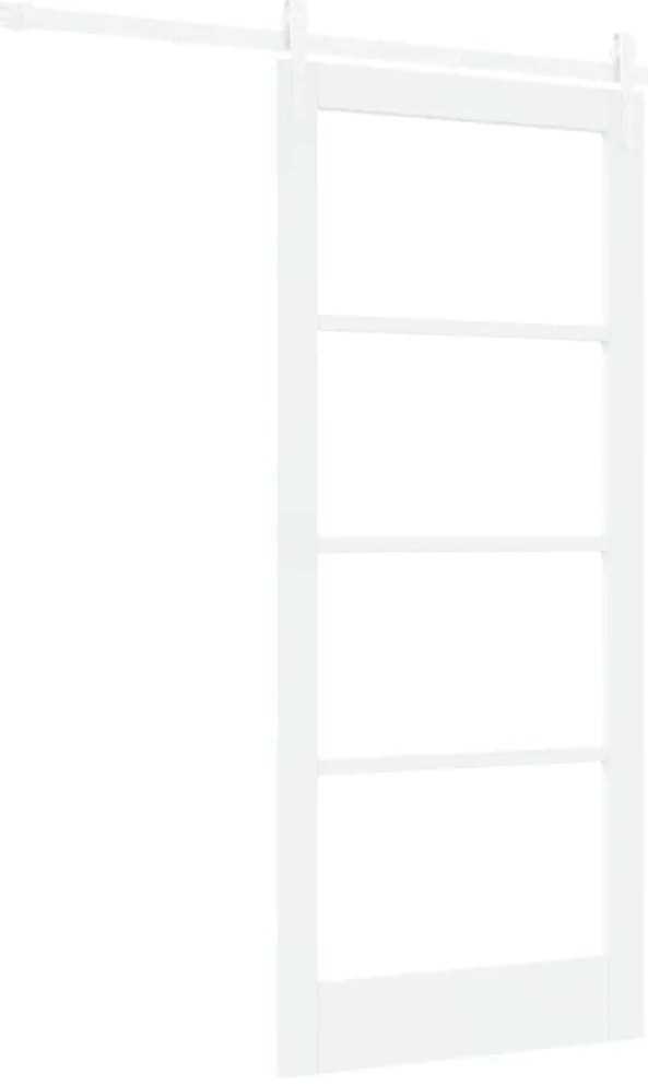 Conjunto de Porta Deslizante com Material vidaXL Branco 86x198,5 cm Ma