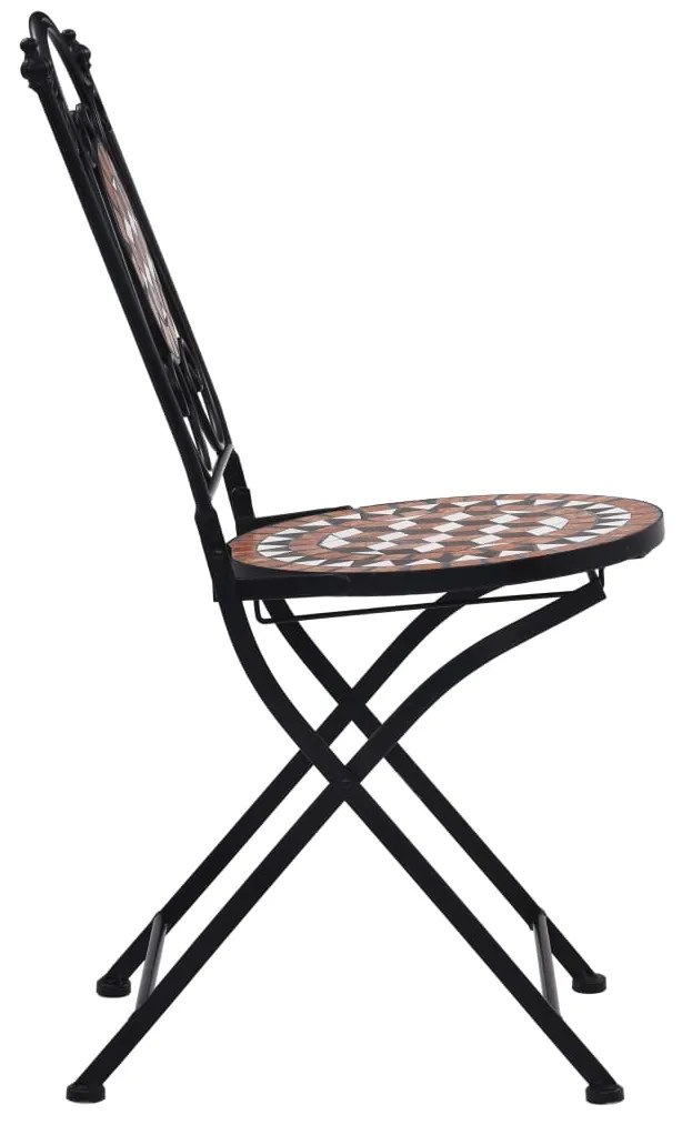 3 pcs conjunto bistro em mosaico azulejos de cerâmica terracota