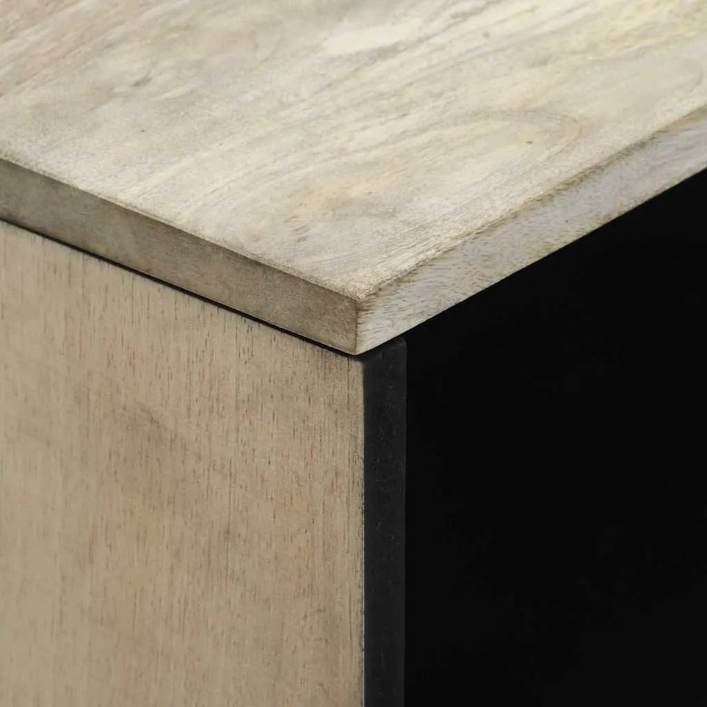 Mesa de centro com gaveta com armazenamento Branco, Preto 80 x 50 x 40