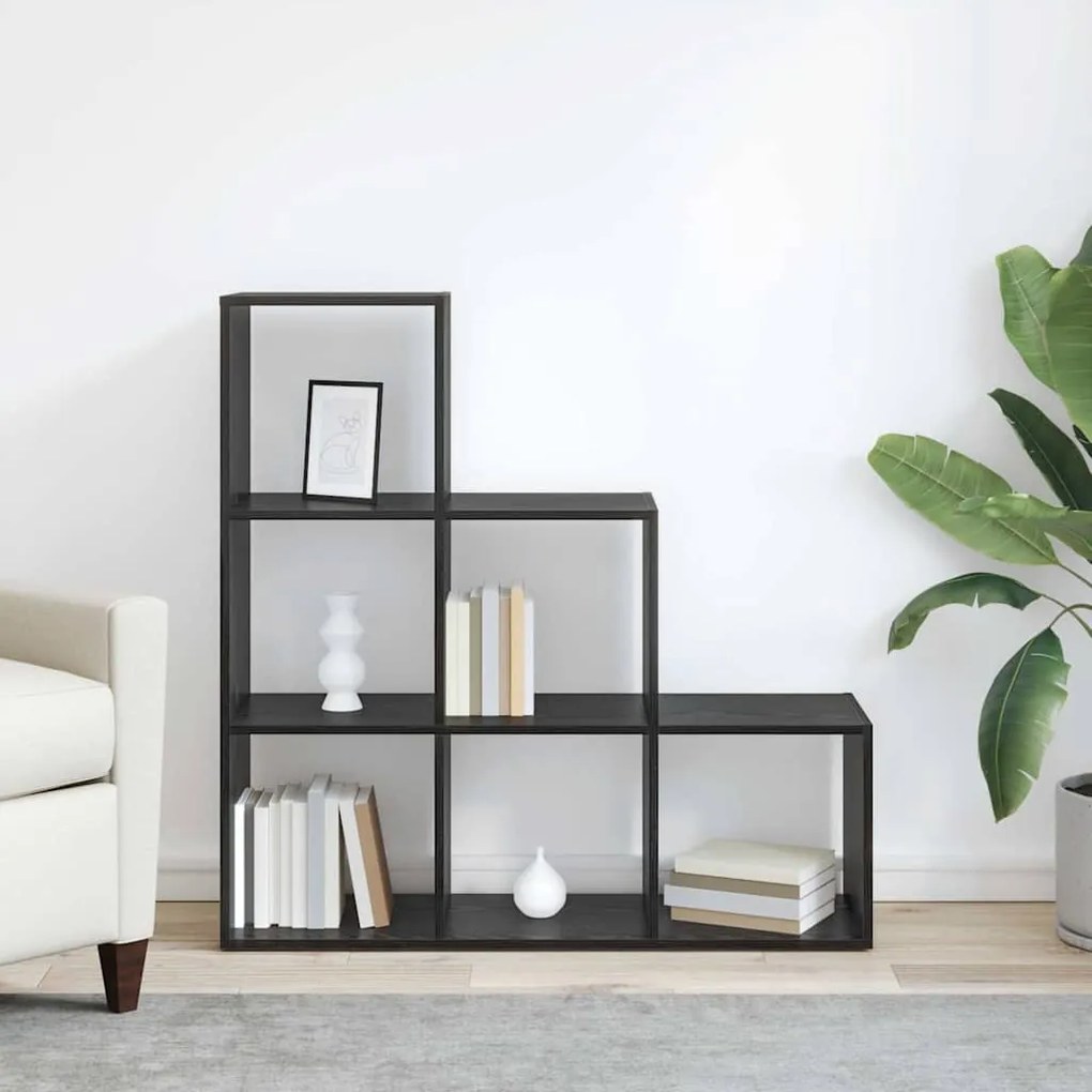 Gabinete de Livros Carvalho preto 99 x 29 x 99 cm