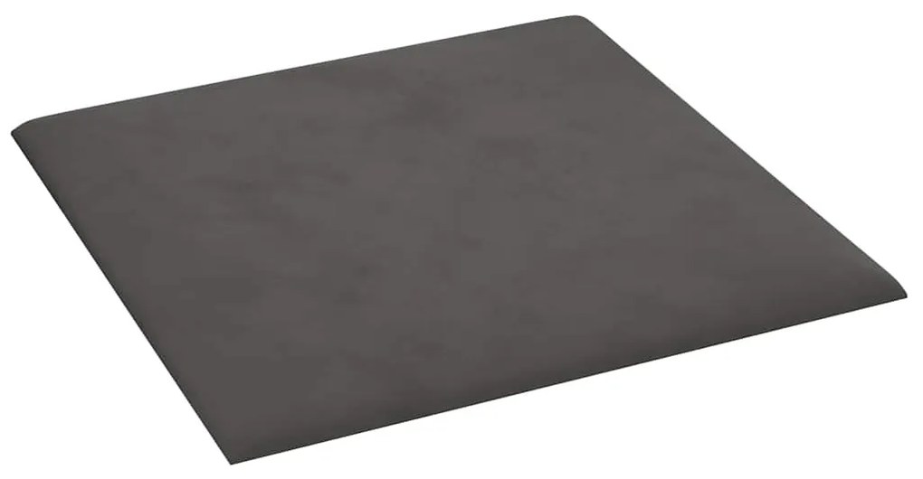 Painel de parede 12 pcs 30x30 cm veludo 1,08 m² cinza-escuro
