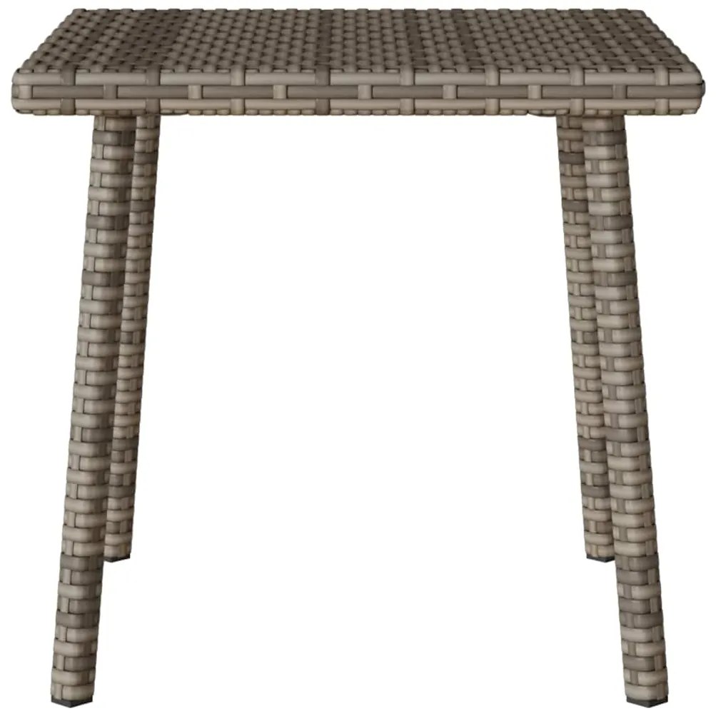 Mesa de centro de jardim retangular 40x40x37cm vime PE cinzento