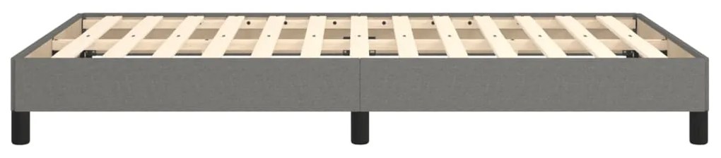 Estrutura de cama sem colchão 120x200 cm tecido cinzento-escuro