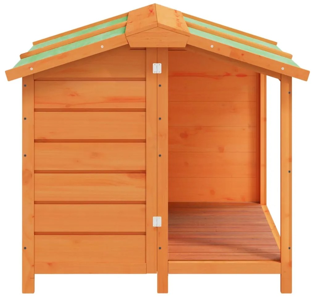 Casota para cães 96x87x80,5 cm pinho maciço castanho