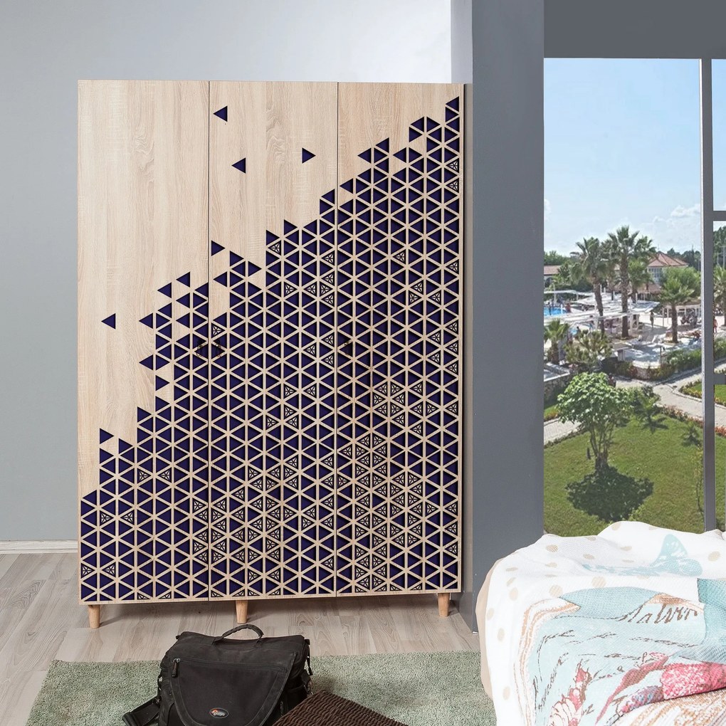 Roupeiro Mode – Carvalho Sonoma – 135 cm x 192 cm x 52 cm