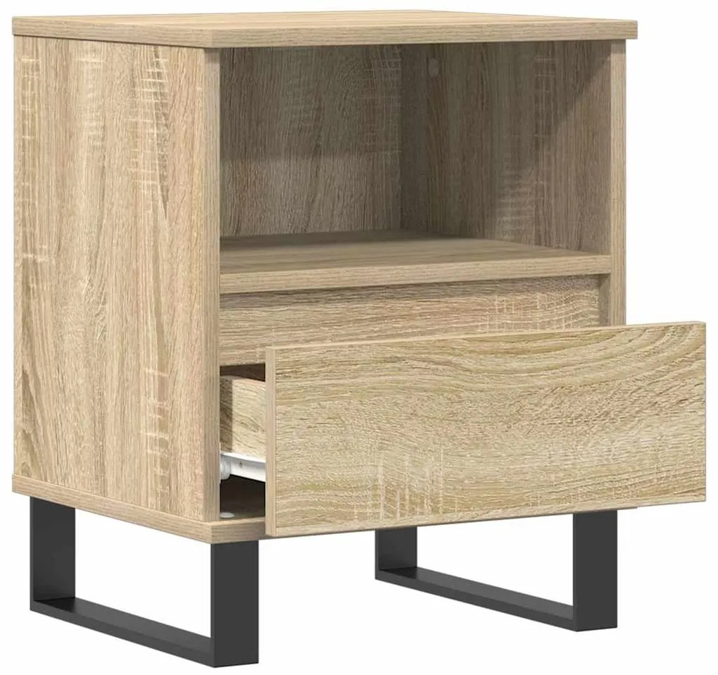 Mesa de cabeceira 40x35x50 cm derivados madeira carvalho sonoma