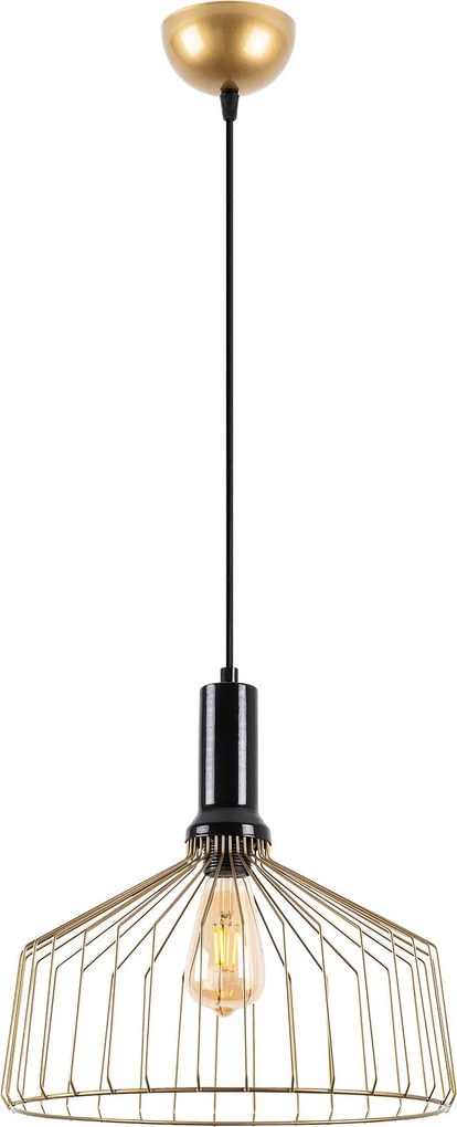 Candeeiro Chandelier Dear – Dourado Brilhante – 34 x 34 x 134 cm