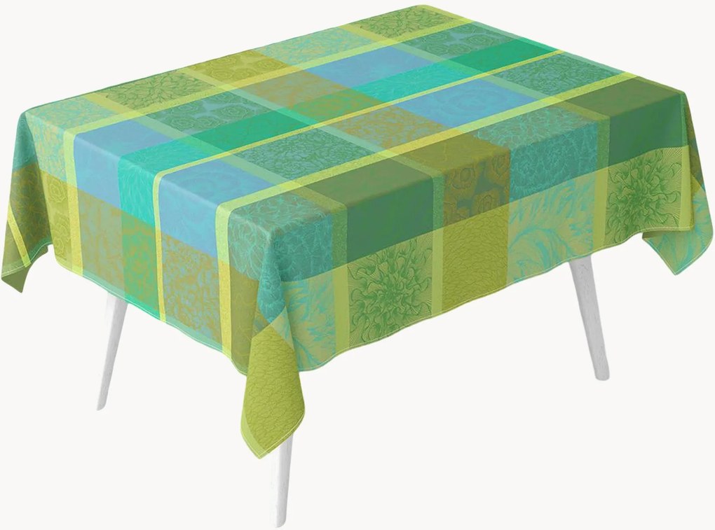 Toalha de mesa jacquard com revestimento acrílico Mille Rainures Atoll