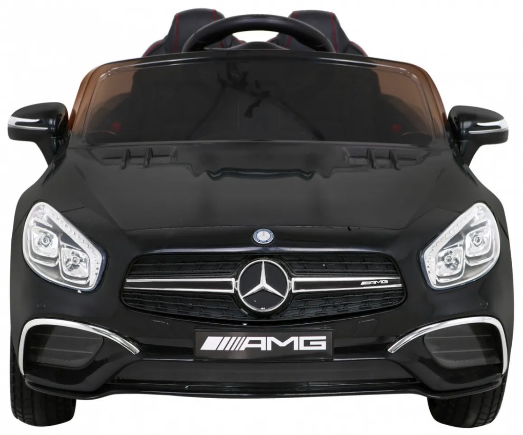 Carro elétrico para Crianças 12V Mercedes Benz AMG SL65 S Rodas de EVA, Assento de couro Preto