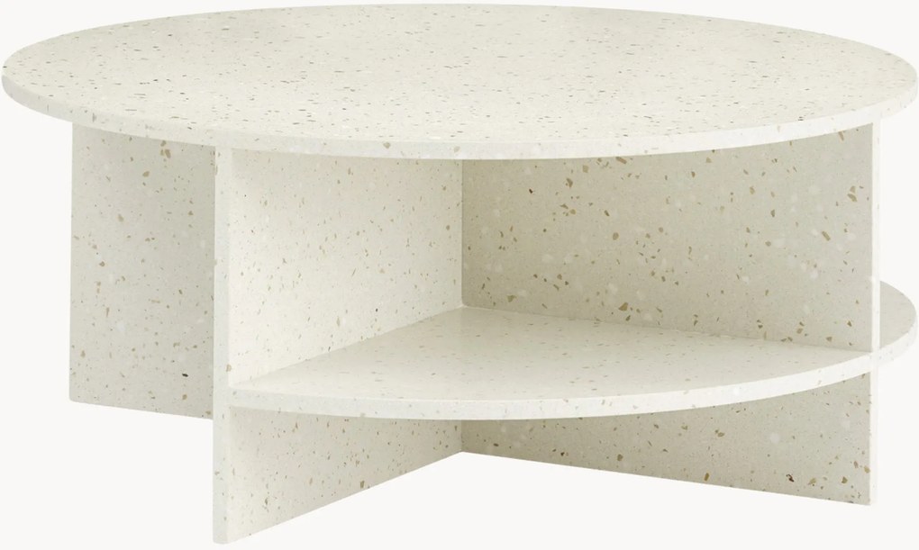 Mesa de centro redonda em terrazzo Halves