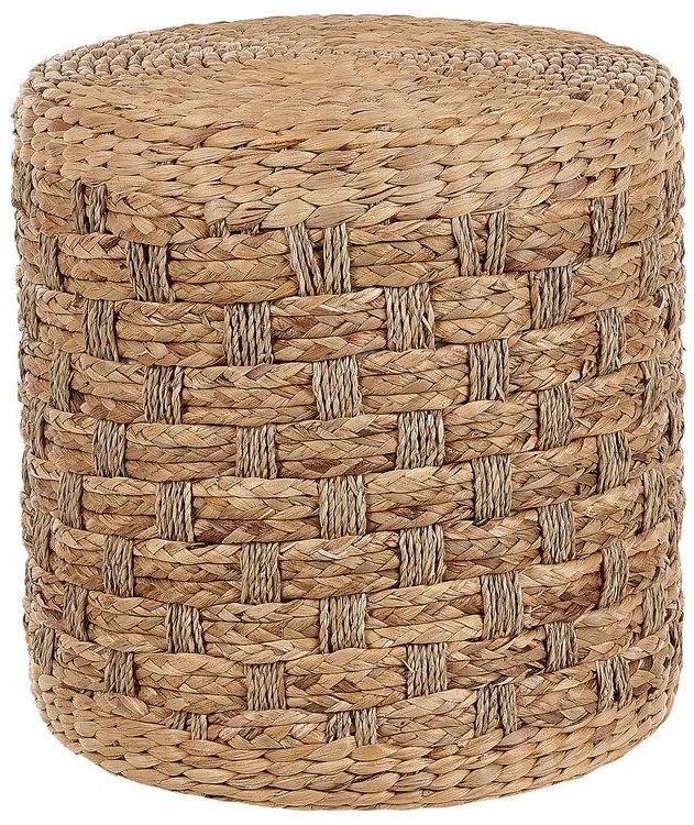Pufe de fibras naturais em cor natural 40 x 40 cm BASSLET Beliani