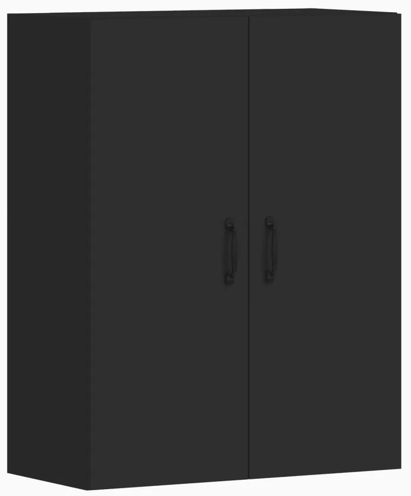 Móveis de parede 2 pcs derivados de madeira preto