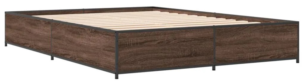 Estrutura de cama 140x190cm derivados madeira/metal