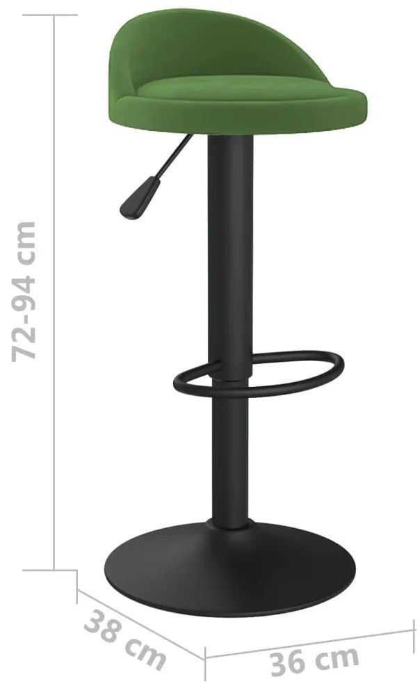 Bancos de bar 2 pcs veludo verde-escuro