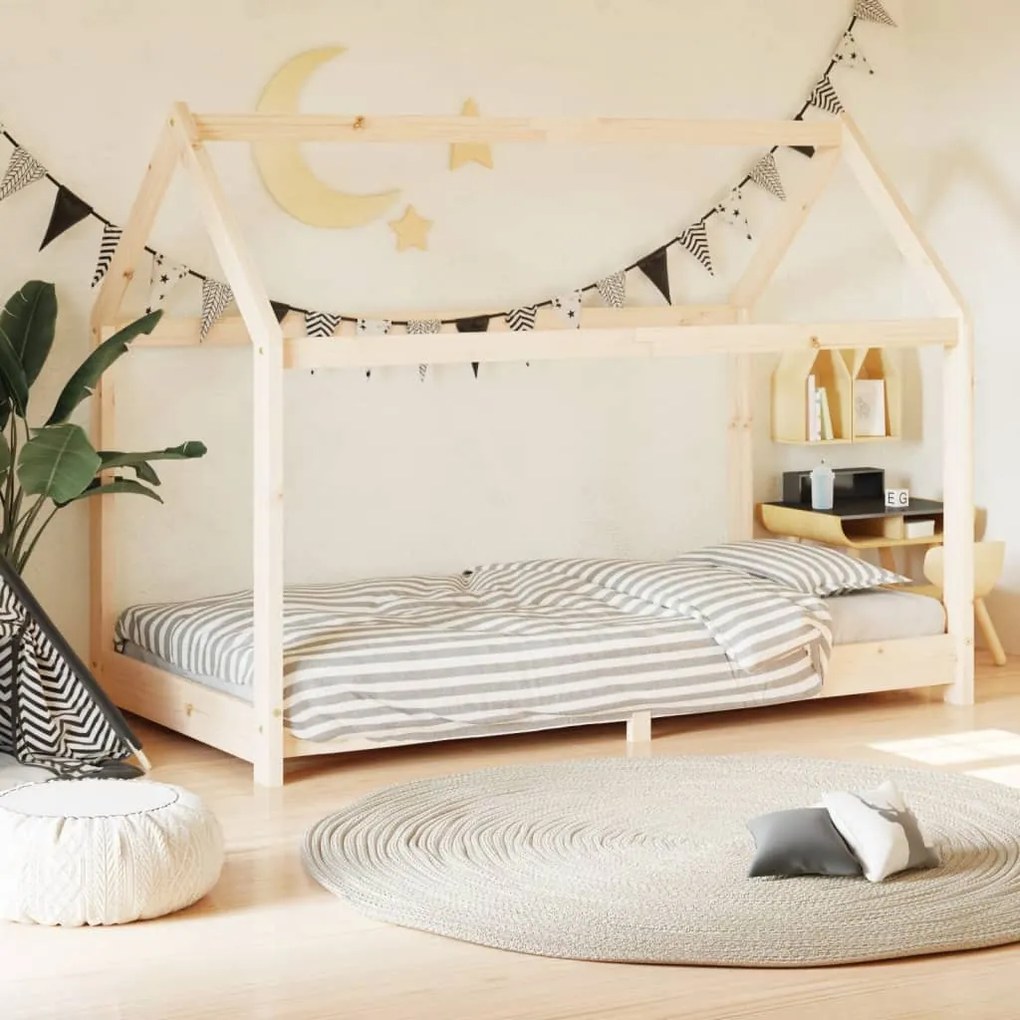 283347 vidaXL Estrutura de cama para crianças 80x160 cm pinho maciço