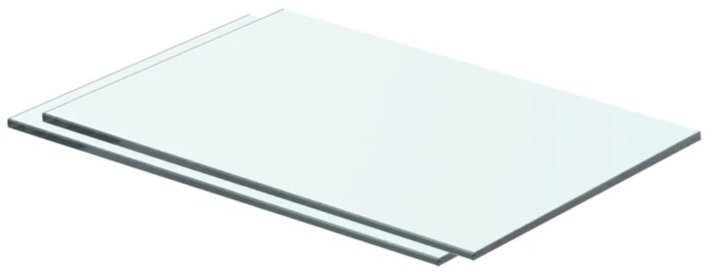 vidaXL Prateleiras 2 pcs 40x20 cm vidro transparente