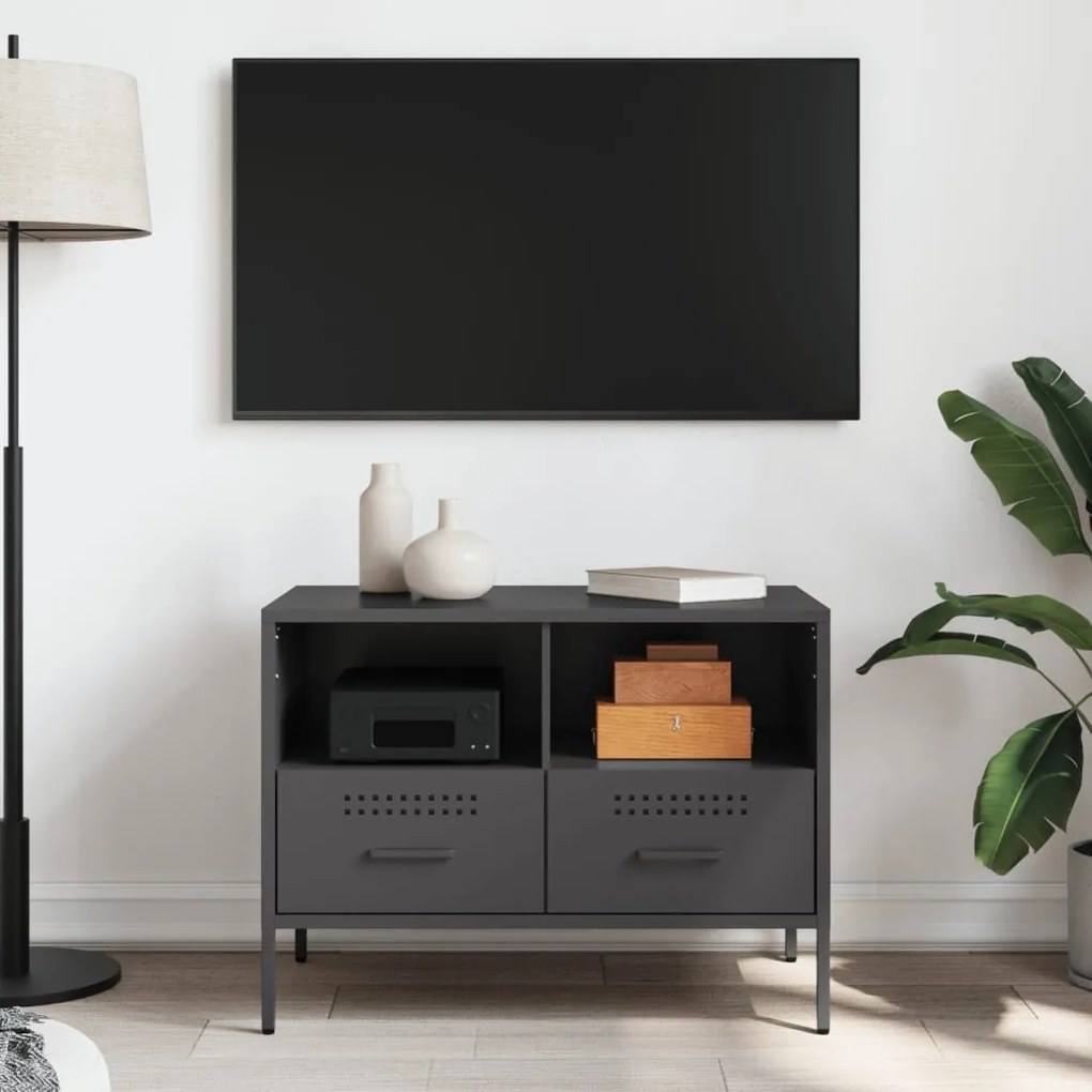 Móvel de TV 68x39x50,5 cm aço preto
