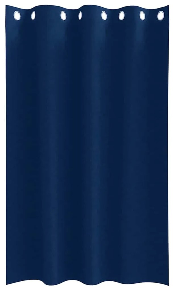 Cortinas com cortinas 2 pcs Azul escuro 175 x 140 cm Poliéster