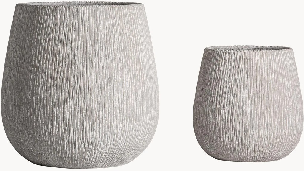 Vasos em cimento Carlux, conjunto de 2