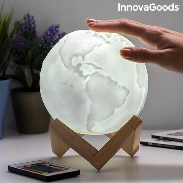 Lâmpada LED Recarregável Planeta Terra Worldy InnovaGoods