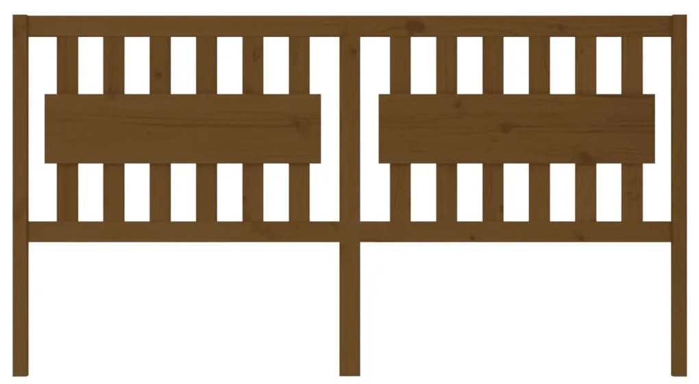Cabeceira de cama 185,5x4x100 cm pinho maciço castanho mel