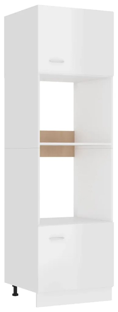 vidaXL Armário para micro-ondas “Lyon” derivados de madeira branco