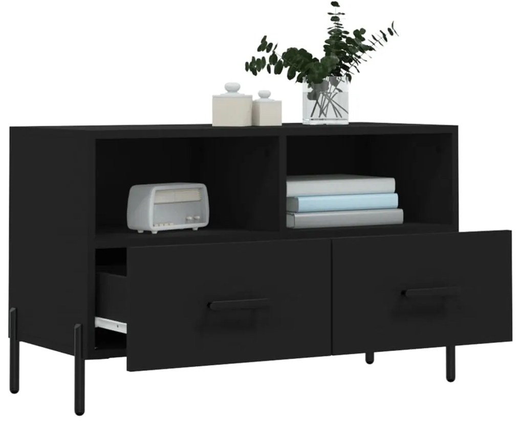 Móvel p/ TV 80x36x50 cm derivados de madeira preto