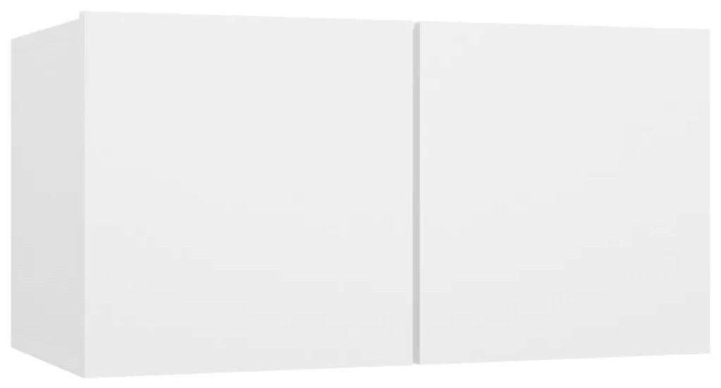 Móveis de TV 4 pcs 60x30x30 cm contraplacado branco