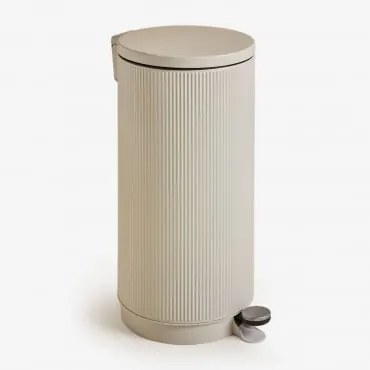 Cubo De Lixo Com Tampa E Pedal Midler Gardénia Branco & 30 L - Sklum