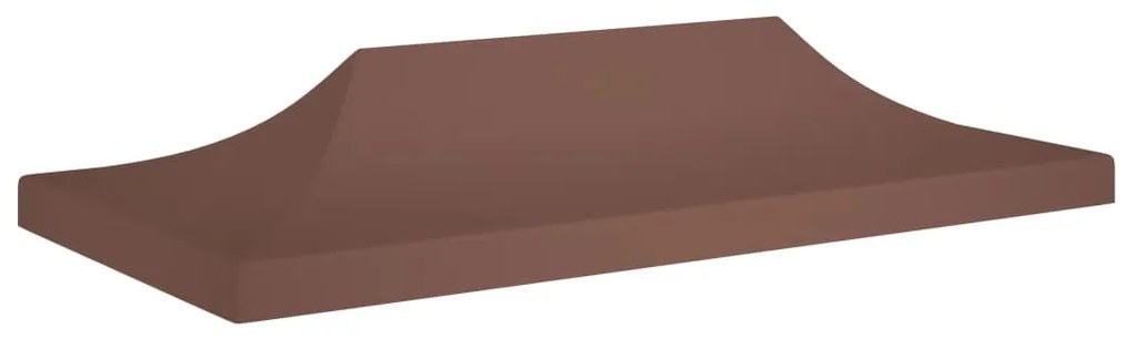 vidaXL Teto para tenda de festas 6x3 m 270 g/m² castanho