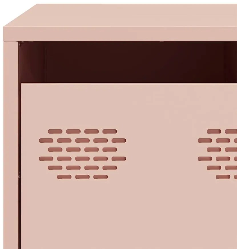 Mesa de centro 101,5x50x43,5 cm aço laminado a frio rosa