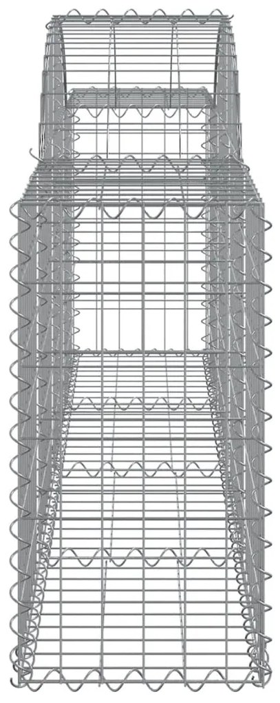 Cestos gabião arqueados 11pcs 200x30x60/80 cm ferro galvanizado