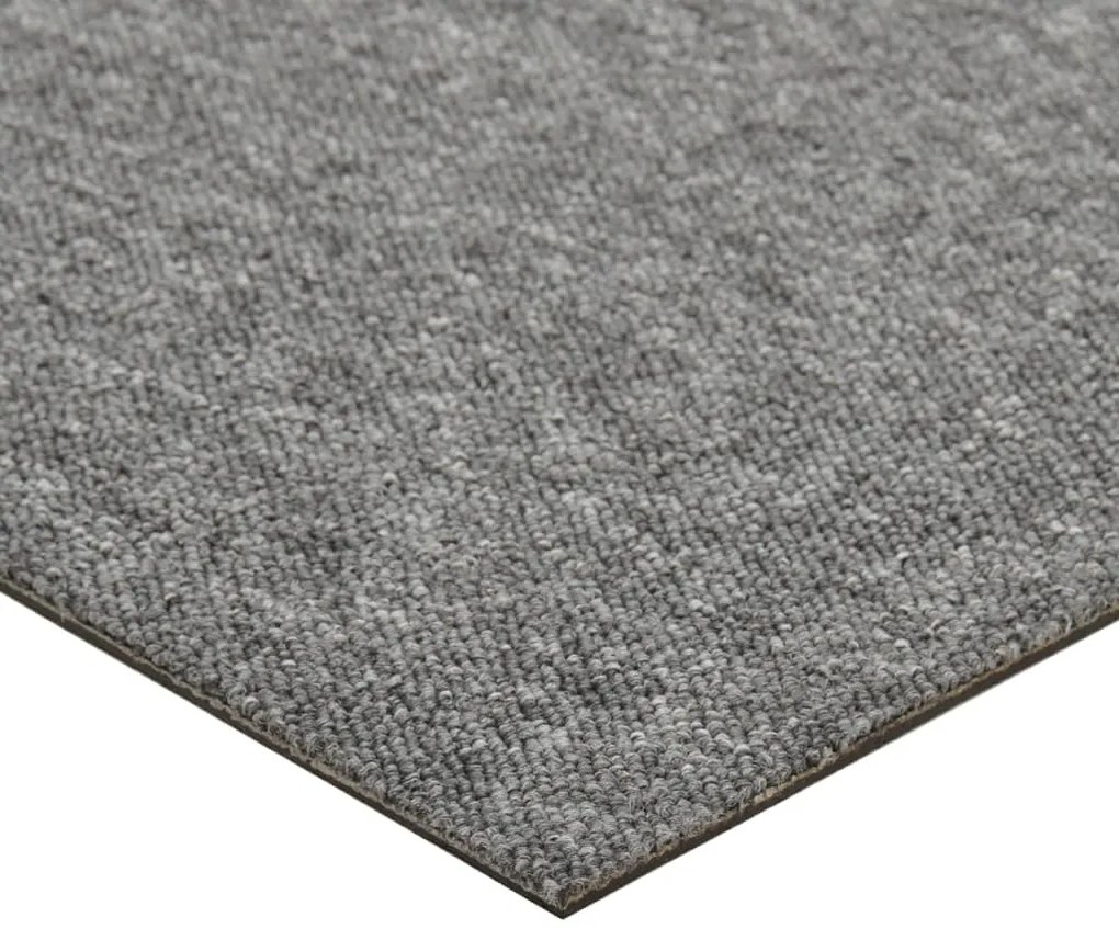 Ladrilhos carpete para pisos 20 pcs 5 m² 50x50 cm cinzento