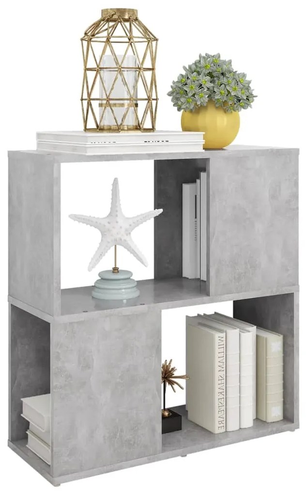 Estante 60x24x63 cm contraplacado cinzento-cimento