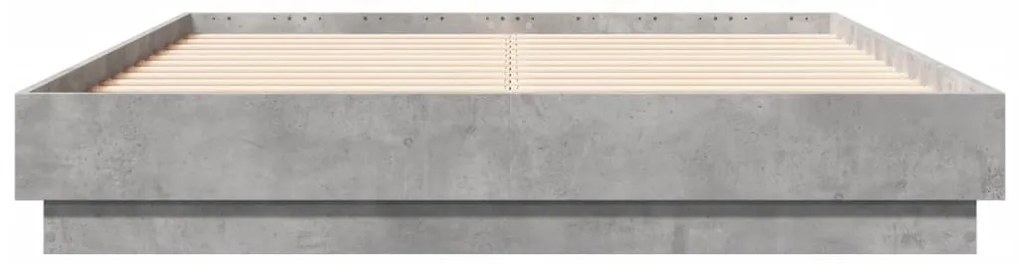 Estrutura de cama 140x190 cm derivados de madeira cinza cimento