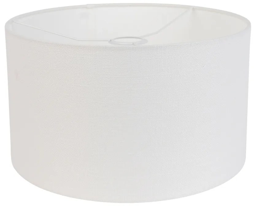 Abajur de tecido branco-sujo 35/35/20 Moderno