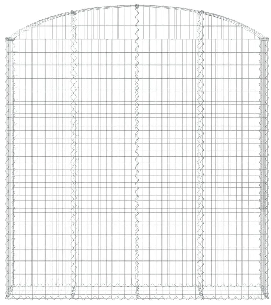 Cesto gabião arqueado 200x30x200/220 cm ferro galvanizado