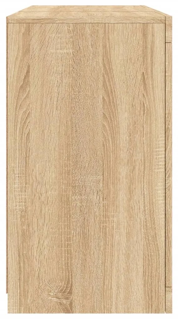 Aparador com luzes LED 123x37x67 cm carvalho sonoma