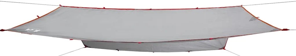 Lona de campismo 400x294 cm impermeável cinzento e laranja