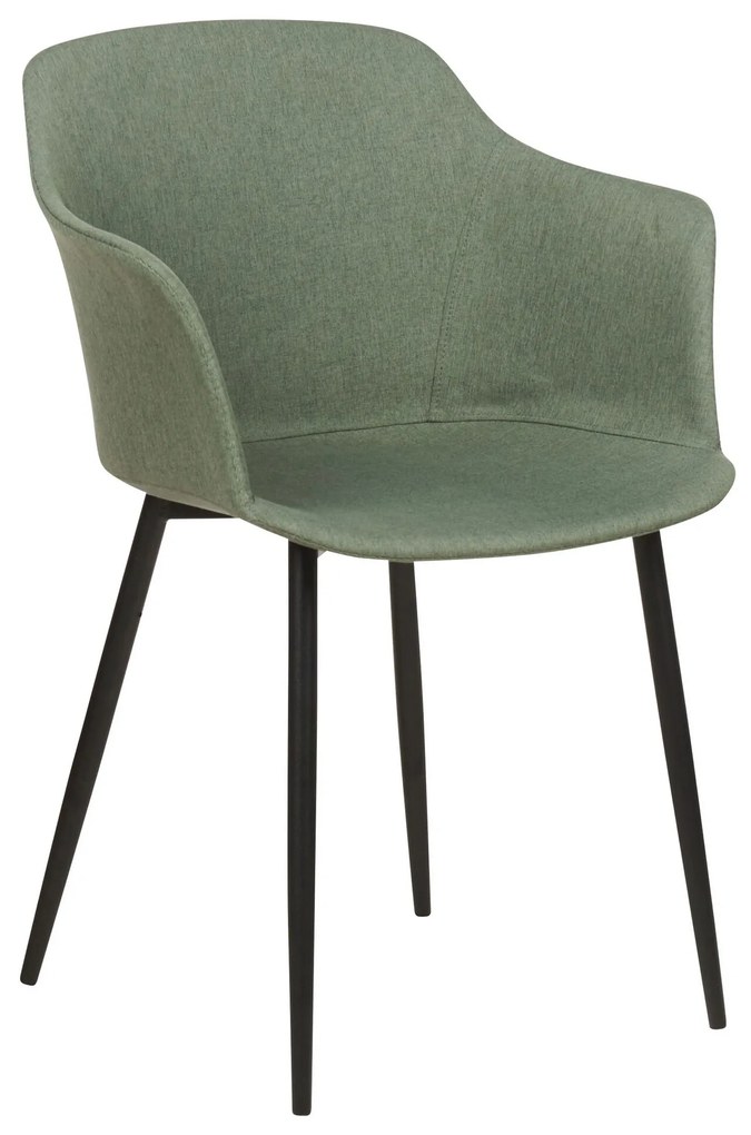 Conjunto de 2 cadeiras de jantar em tecido verde escuro ELIM Beliani