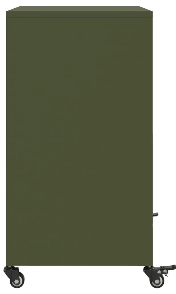 Aparador 68x39x72 cm aço verde-azeitona