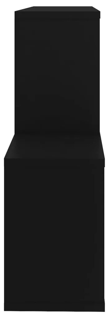 Estante de parede 100x18x53 cm derivados de madeira preto