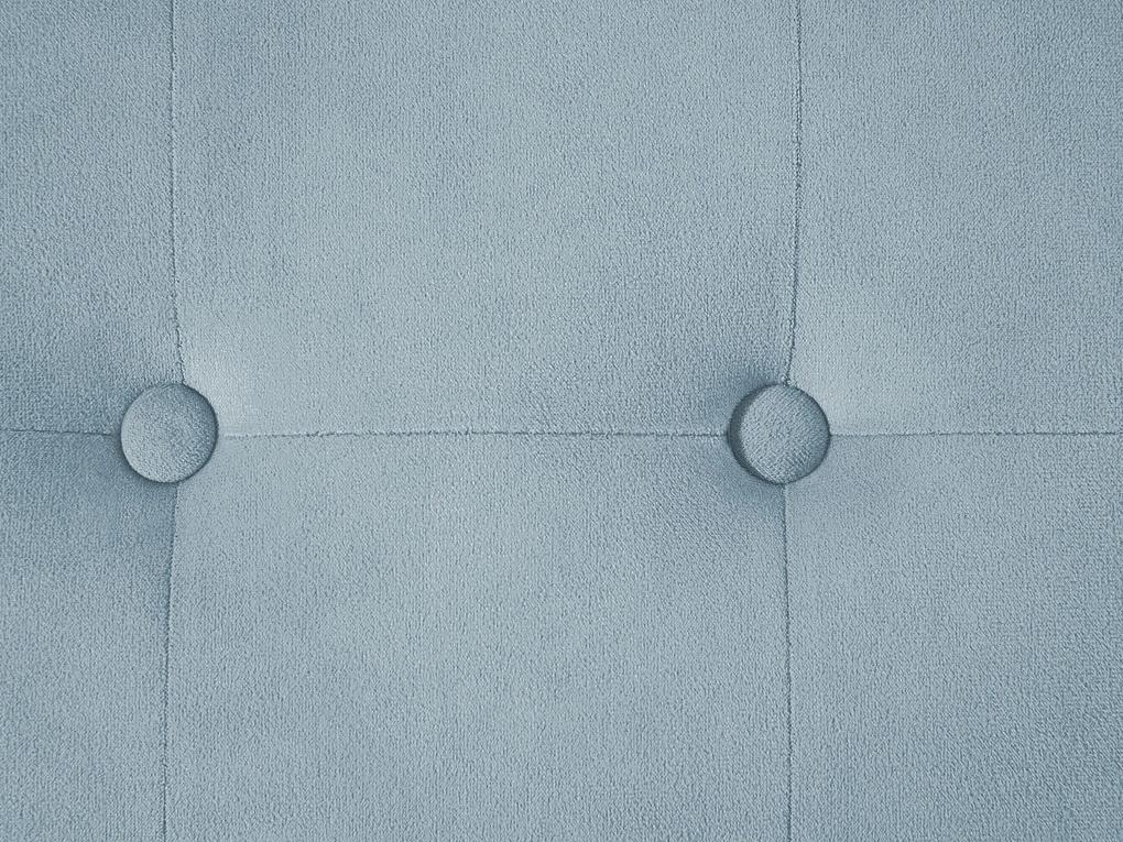 Pufe cilíndrico em veludo cinzento claro ⌀ 55 cm TAMPA Beliani