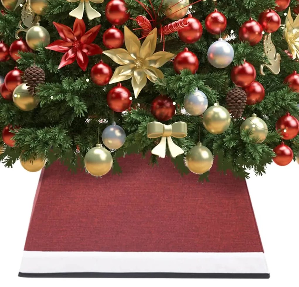 Saia para árvore de Natal 48x48x25 cm vermelho e branco