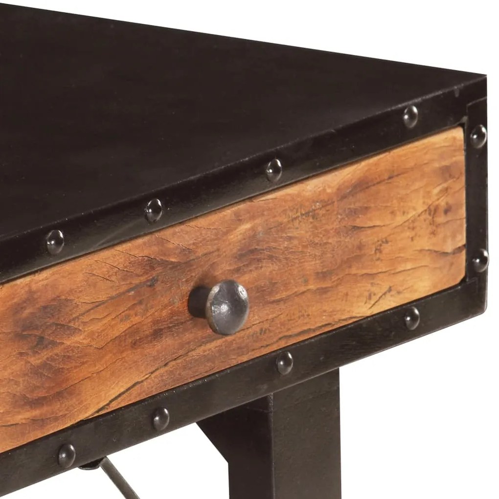 Mesa consola 118x35x76 cm madeira recuperada maciça