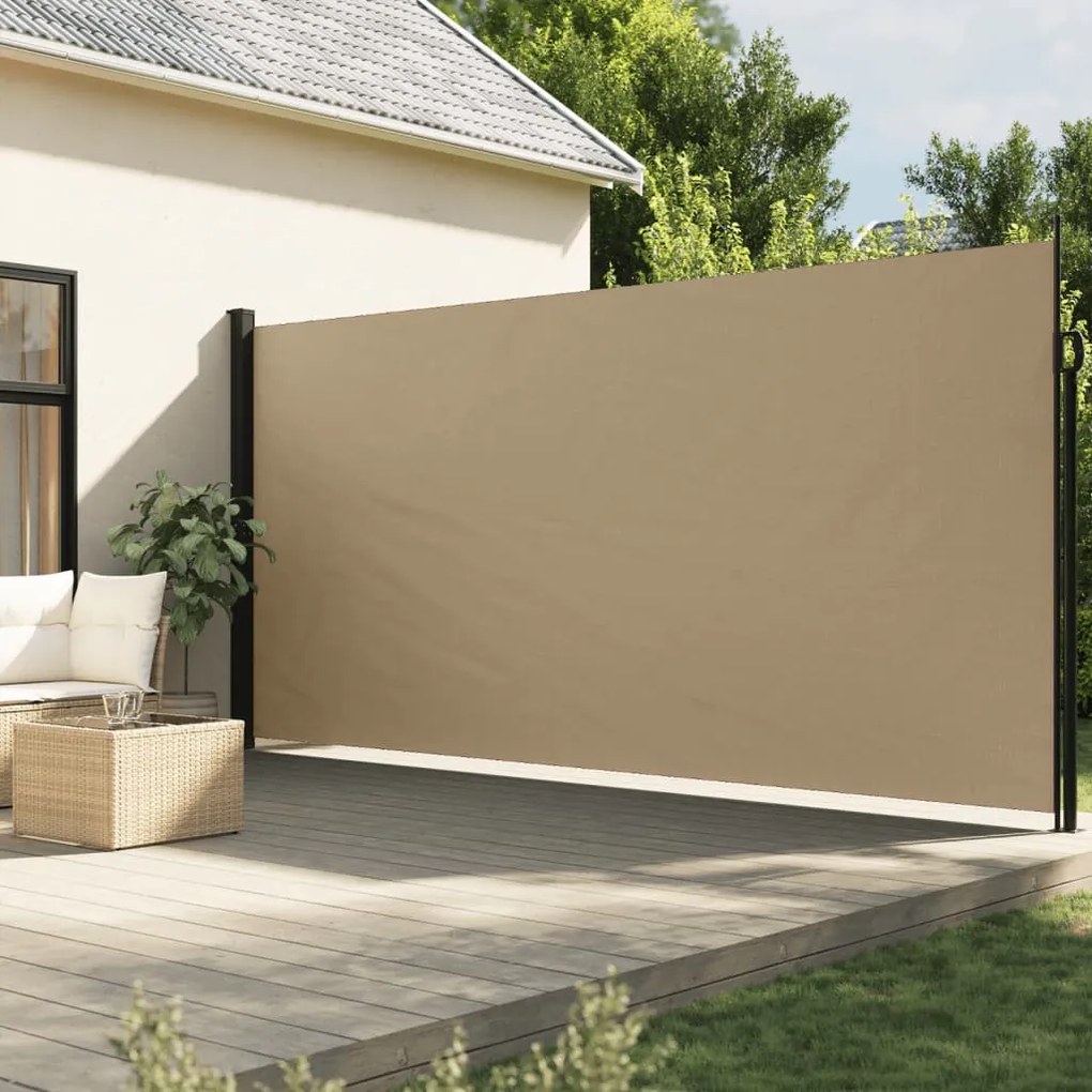 Toldo lateral retrátil 220x600 cm bege