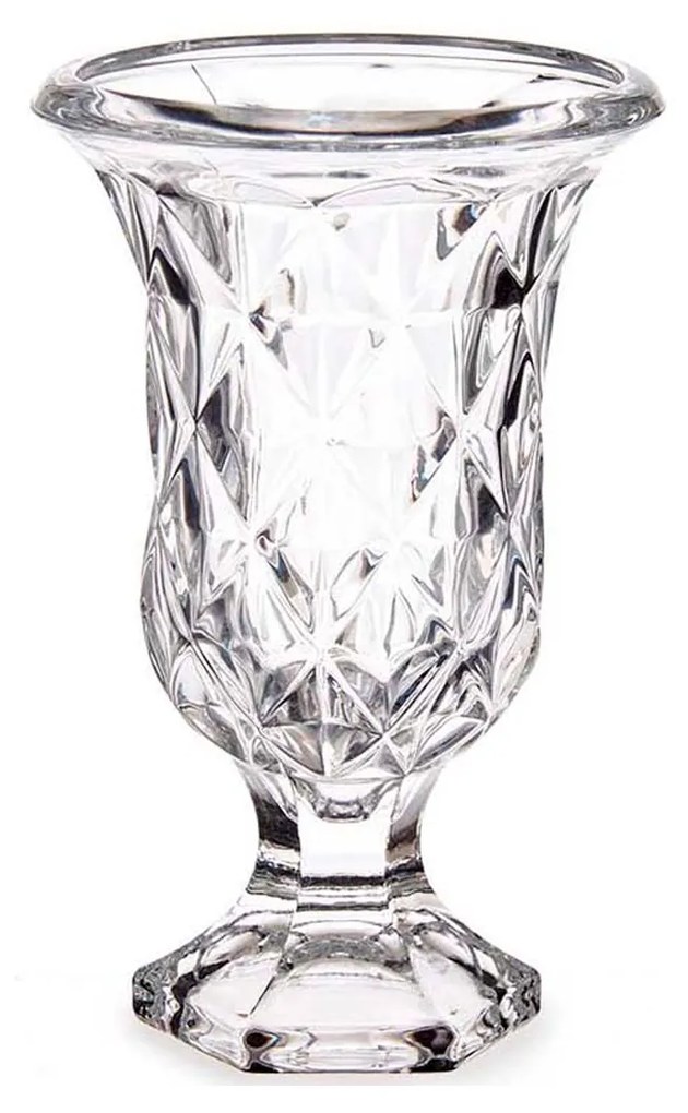Jarra Vidro com Pé Losangos 19cm