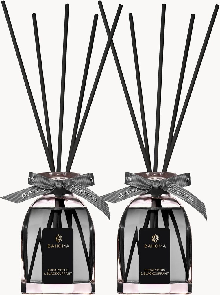 Difusores octogonais em caixa de presente Ash Eucalyptus & Blackcurrant, conjunto de 2