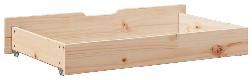 Gavetas para cama com rodas 2 pcs 90x55x17 cm pinho maciço